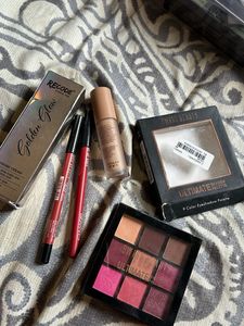 Makeup Bundle: Eyeshadow,lipliner,strobe cream