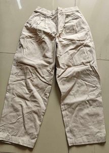 Comfortable Beige Pleated Pants