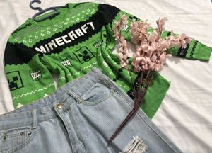 🎁Y2k Green Knitted Sweater S
