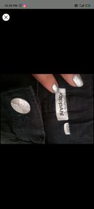 black denim shorts