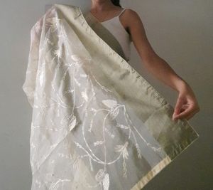 Lime Green Organza Saree💖