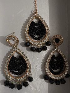 Elegant Black &amp; Gold Jewelry Set