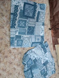 Beautiful Blue Patchwork Fabric