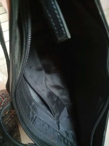 Black Baguette Shoulder Bag with Silver Clasp - Y2