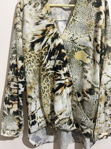 Stylish Animal Print Blouse
