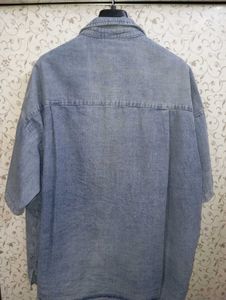 Stone Wash Denim Boxy Shirt