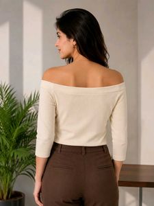 Ribbed Off-Shoulder Top