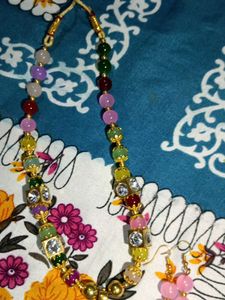 Boho Beaded Necklace &amp; Earring Set