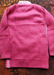 Stylish Pink &amp; White Geometric Cardigan