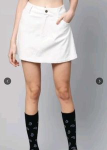 Sassafras White Mini Skirt
