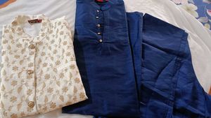 Men's Ethnic Kurta Set with Nehru Jacket
