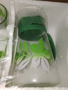 Glass Pitcher and Tumbler Set