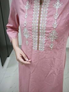 Melange Elegant Pink Embroidered Kurta