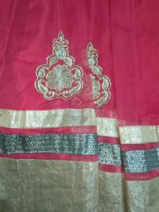 Anarkali Embroidery Work Suit With Pant Dhupatta