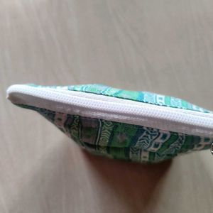 Handmade Green Striped Pouch