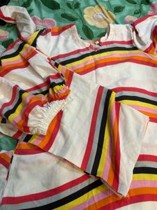 Vibrant Striped Kurta Set
