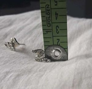 Sparkling Snake Design Stud Earrings