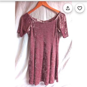 Y2K  Bubblegum Pink Velour Skater Mini