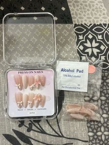 Cute Press On Nails with Bows
