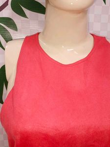 (300)Coral Sleeveless Top
