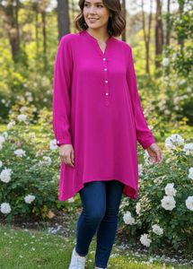 (Westside) Vibrant Pink Tunic Top