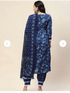 Floral Printed Kurta With Salwar And Dupatta