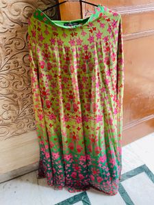 Vibrant Floral Print Lehenga Choli Set