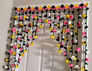 Floral Crochet Door Hanging