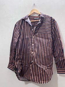 Striped Button-Up Shirt