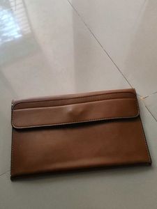 Stylish Brown Faux Leather Clutch