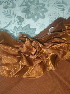 Brown Ruffle Top