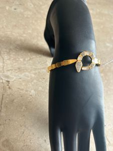 Elegant Gold-Tone Snake Bracelet