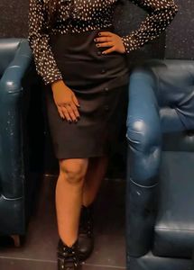 Black &amp; White Polka Dot Dress