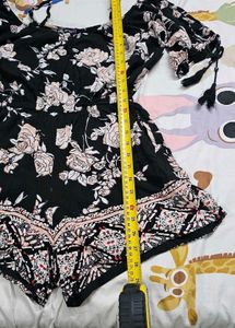 Fashion Nova Floral Print Off-Shoulder Romper