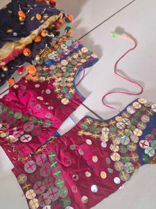 Vintage Indian Embroidered Lehenga Set
