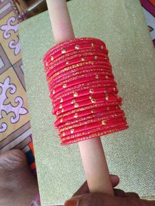 Red &amp; Gold Bangles