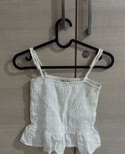 Smocked Crop Cami Top