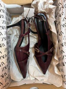 Zara Burgundy Heels