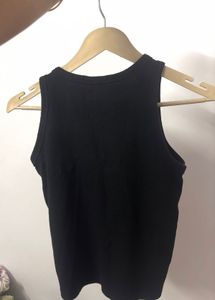 Basic Black Ribbed Tank Top