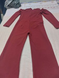 Maroon jumpsuit
