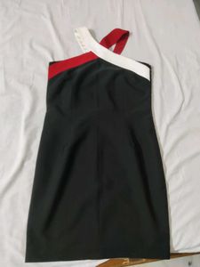 Black Dress with Red &amp; White Accents