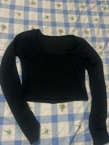 Chic Black Long Sleeve Top