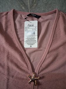 Pink Sleeveless Top with Star Details
