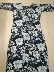 Embellished Floral Print Kurta