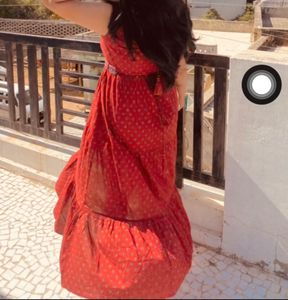 Red Ethnic Gown