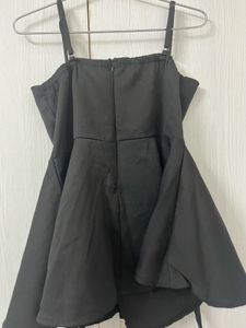 Chic Black Peplum Top