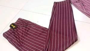New Striped Maroon Palazzo Pants, combo at sale