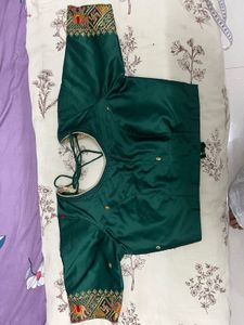 Beautiful Green Embroidered Blouse