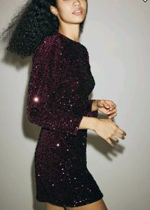 Red sequin bodycon dress