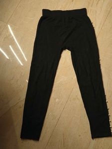 Black stylish tights with Pearl Embellishments
